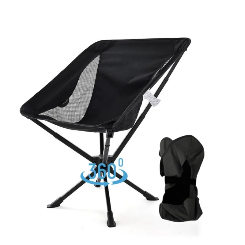 Cathair campachaidh swivel 360 ceum so-ghiùlain